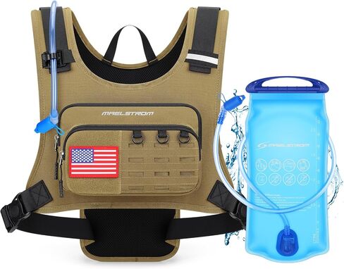 Maelstrom Running Hydration Vest for Men & Women, Lightweight Breathable No Bounce Hydration Backpack with 2L Water Bladder for Marathon, Trail Running, Hiking, Cycling in Kuwait