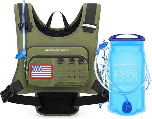 Maelstrom Running Hydration Vest for Men & Women, Lightweight Breathable No Bounce Hydration Backpack with 2L Water Bladder for Marathon, Trail Running, Hiking, Cycling in Kuwait