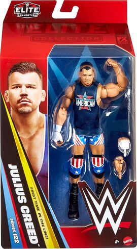 Mattel WWE Elite Action Figure & Accessories، مجموعة السلسلة #122، 6 بوصات Julius Creed القابلة للتجميع مع 25 نقطة مفصلية وأيدي قابلة للتبديل in Kuwait