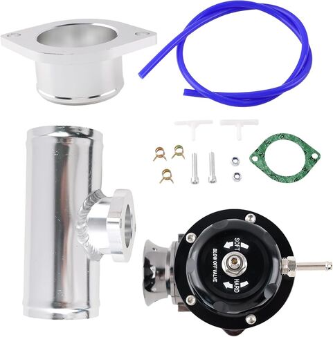 Adjustable Turbo Pressure Relief Valve 25psi With 63mm Or 76mm Flange Pipe Turbo Pressure Relief Valve Adapter L=150mm Modification and upgrade (Red with 76mm pipe) Fit for Performance Engines in Saudi Arabia