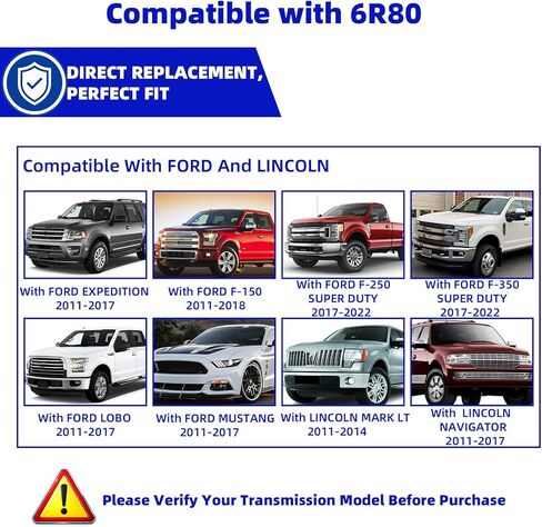 طقم فلتر زيت ناقل الحركة 6R80 مع قابس تصريف وحشية من الألومنيوم - يناسب Ford F-150 Expedition Mustang Lincoln Navigator - يستبدل BR3Z7A194A 265-854 in Kuwait
