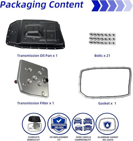 طقم فلتر زيت ناقل الحركة 6R80 مع قابس تصريف وحشية من الألومنيوم - يناسب Ford F-150 Expedition Mustang Lincoln Navigator - يستبدل BR3Z7A194A 265-854 in Kuwait