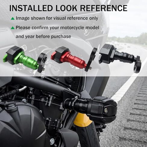 Frame Slider Replacement for Kawasaki ZX6R ZX-6R ZX 636 2024 2025, CNC Aluminum Motorcycle Protector Crash Pad Falling Protection Accessories(Red) in Saudi Arabia