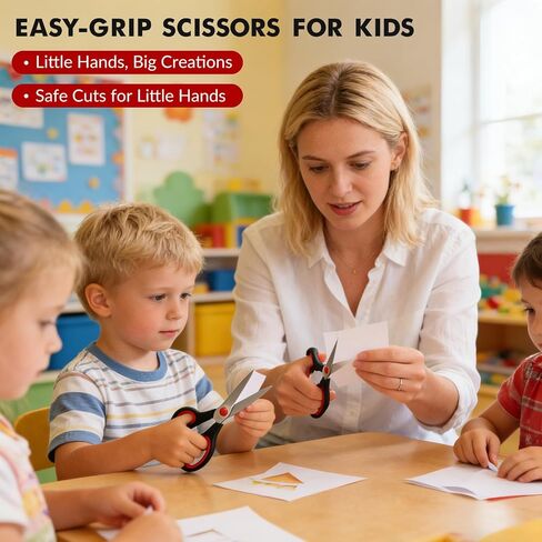 60-Pack 8" Scissors Bulk, Sharp Stainless Steel with Comfort Grip Handle, Multipurpose Craft Sewing Fabric for Office Home School Supplies, Teacher Classroom Art Supplies, Right/Left Hand Use in Saudi Arabia