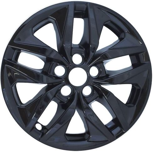غطاء عجلة المنتحل يناسب Toyota Sienna LE 2021-2025 مجموعة من 4 أغطية للعجلات بقطر 17 بوصة و10 قضبان لامعة باللون الأسود اللامع من بلاستيك ABS سهل التركيب من الساحل إلى الساحل IMP478BLK in Kuwait
