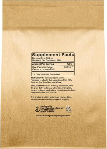 Pure Original Ingredients Saw Palmetto (4 oz) Premium Berry Extract Powder in Saudi Arabia