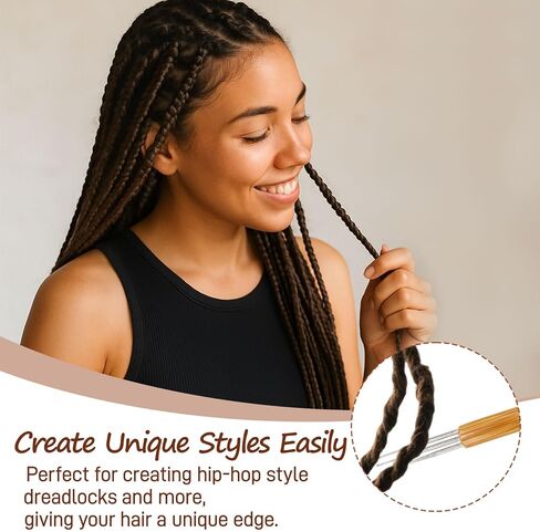 3 Pcs Dreadlock Crochet Hook Set for Hair – 0.5mm Braid Craft Needle Kit (Single, Double & Triple Hooks) in Kuwait