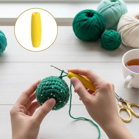 Hadnves 5 Pcs Crochet Hook Grips No Cut Utensils Tools Padding Multi-Size Ergonomic Handle Attachment Soft Foam Tubing Knitting Accessories for Elderly Disabled Handicapped Arthritic in Kuwait
