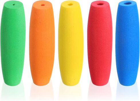 Hadnves 5 Pcs Crochet Hook Grips No Cut Utensils Tools Padding Multi-Size Ergonomic Handle Attachment Soft Foam Tubing Knitting Accessories for Elderly Disabled Handicapped Arthritic in Kuwait