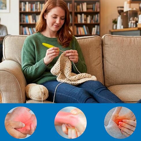 مجموعة مقابض خطاف كروشيه مكونة من 18 قطعة، مقبض خطاف كروشيه مع 5 خيارات ألوان، لمشاريع الحياكة والحرف اليدوية in Kuwait