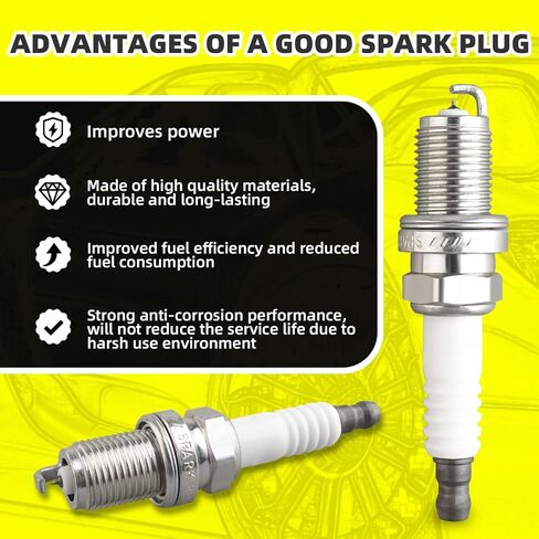 Set of 4 PCS Iridium Spark Plugs with Wire Set 671-4153 55910 8128 RC-TE41 90919-22419 Compatible with Geo Prizm Toyota Corolla 1993-1997 Celica 1994-1997 1.6L 1.8L in Saudi Arabia