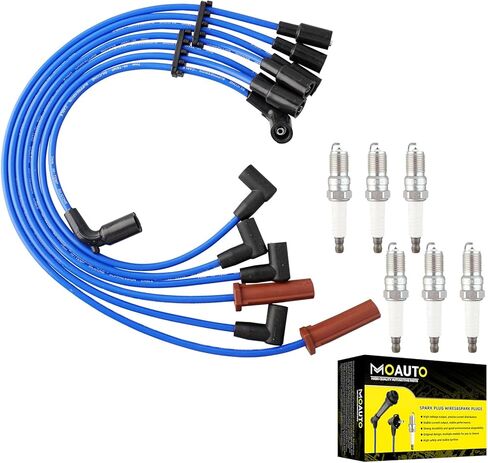 Set of 4 PCS Iridium Spark Plugs with Wire Set 671-4153 55910 8128 RC-TE41 90919-22419 Compatible with Geo Prizm Toyota Corolla 1993-1997 Celica 1994-1997 1.6L 1.8L in Saudi Arabia