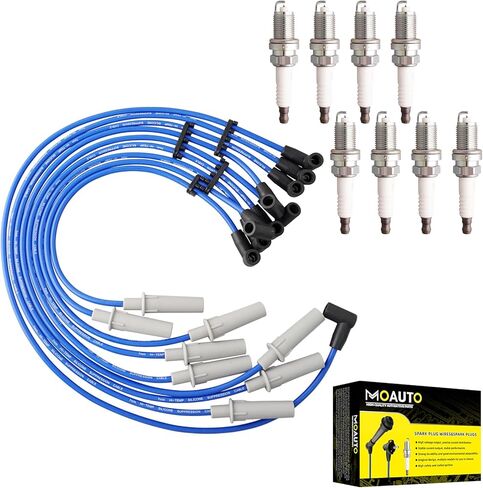 Set of 4 PCS Iridium Spark Plugs with Wire Set 671-4153 55910 8128 RC-TE41 90919-22419 Compatible with Geo Prizm Toyota Corolla 1993-1997 Celica 1994-1997 1.6L 1.8L in Saudi Arabia
