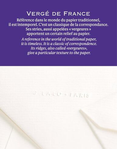 G.Lalo Gl46100 Verge de France Envelopes, A4 (DL/Western Chief 6), Tri-Fold Size, White, Pack of 25 in Saudi Arabia