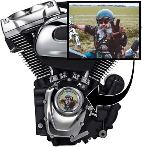 نقاط صور مخصصة/غطاء توقيت لأجزاء دورة Kustom متوافق مع دراجات Harley Davidson النارية. أضف صورتك/تصميمك الخاص. (يناسب: M8 2018 إلى 2023 موتورز) in Kuwait