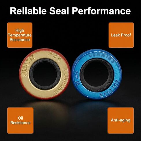 Engine Fuel Pump Seal 2 Pieces Compatible with Cummins QSM ISM QSNT X15 M11 1989-2022 Engine. Replace# 3084713 3071643 in Saudi Arabia