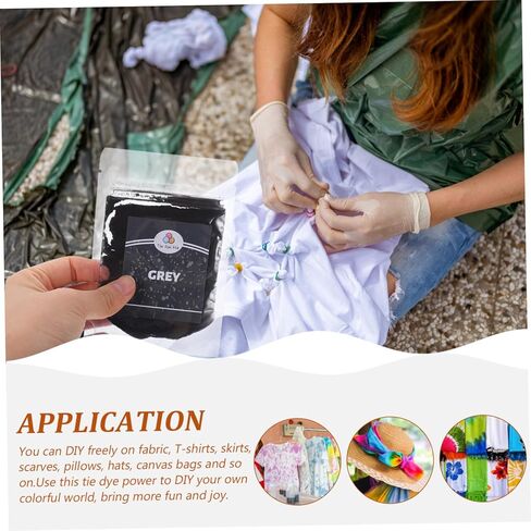 NUOBESTY Tie Dye Powder Packets Colors DIY Fabric Pigment Kit for Adults Vibrant Non Toxic Dye Powders for Party Supplies for Creative Textile Art and Tie Clothing in Kuwait