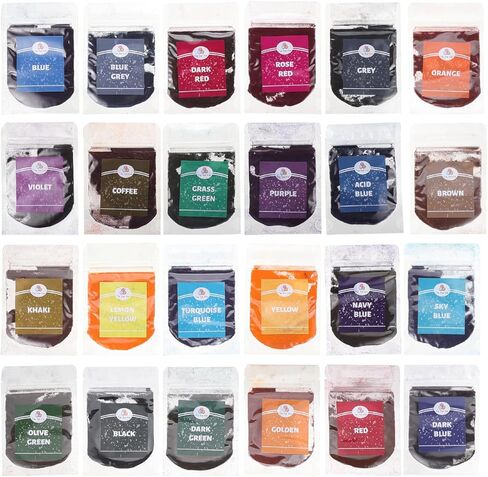 NUOBESTY Tie Dye Powder Packets Colors DIY Fabric Pigment Kit for Adults Vibrant Non Toxic Dye Powders for Party Supplies for Creative Textile Art and Tie Clothing in Kuwait
