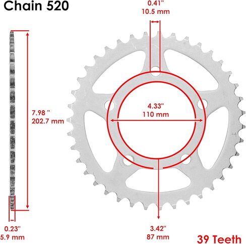 سلسلة محرك كالتريك بلاك ومجموعة ضرس متوافقة مع سوزوكي Gs500E Gs500F Gs500H 1994-2010 in Kuwait