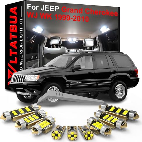 مجموعة أدوات إضاءة داخلية LED بديلة لسيارة جيب جراند شيروكي WJ WK 1999 2000 2001 2002 2003 2004 2005 2006 2007 2008 2009 2010 in Kuwait