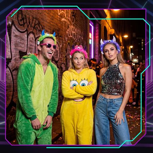 عصابة رأس Juexica Light up Monster مع الأذنين والعين، أغطية رأس ملونة فخمة، ملحقات أزياء حفلات Monster Party in Kuwait