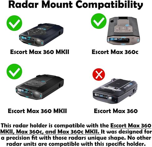 Radar Holder for Escort Max 360c, 360 MKII, and 360c MKII Compatible with Tesla Vehicles (V5 Platform) in Saudi Arabia
