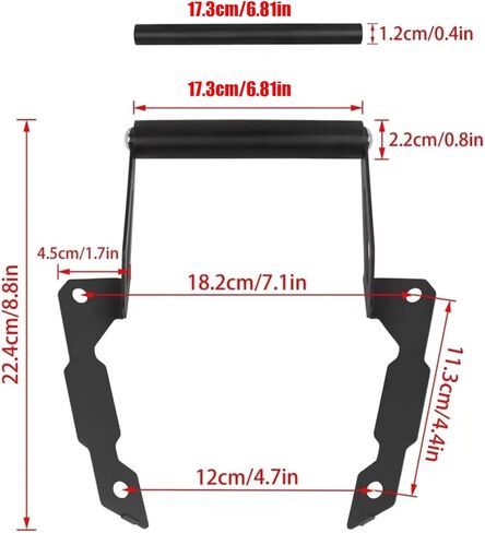 Smartphone/GPS Mounting Bracket Replacement for XL750 Transalp 2023-2025 Motorcycle Mobile Phone Stand Holder 12mm 22mm Expansion Crossbar Navigation Bracket 2024 Transalp XL 750 Accessories in Saudi Arabia