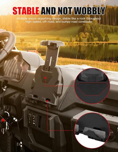 Electric Device Tablet Holder for Polaris Ranger XP 1000, Adjustable UTV Phone/GPS Mount with Storage Box, Dash Mount Storage for Polaris Ranger 1000 XP Crew Diesel 2018-2025 Accessories in Kuwait