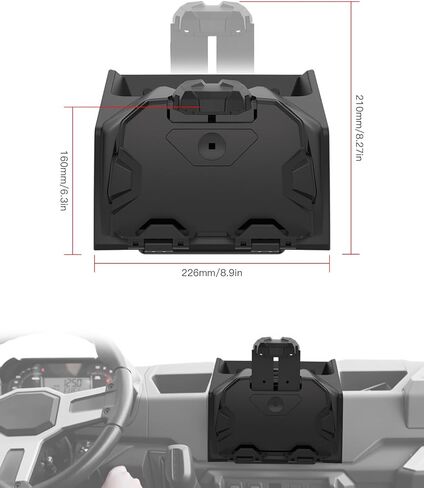 Electric Device Tablet Holder for Polaris Ranger XP 1000, Adjustable UTV Phone/GPS Mount with Storage Box, Dash Mount Storage for Polaris Ranger 1000 XP Crew Diesel 2018-2025 Accessories in Kuwait