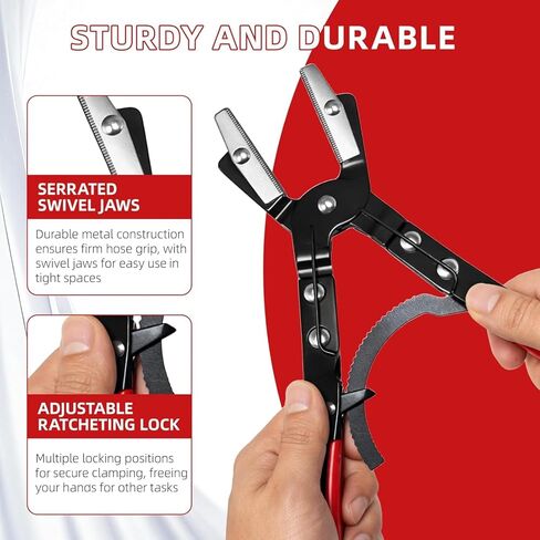 3-Piece Ratcheting Hose Pinch Off Pliers Set 8" 10" 12" Locking Hose Pinch Pliers Set for Radiator Coolant Automotive Fuel Lines in Saudi Arabia