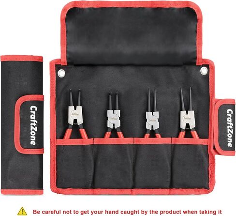 4-Piece Snap Ring Pliers Set – Internal and External C-Clip Pliers, Snap Ring Tool Kit for Removing/Installing Retaining Rings, Heavy Duty Carbon Steel in Saudi Arabia