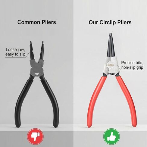 4-Piece Snap Ring Pliers Set – Internal and External C-Clip Pliers, Snap Ring Tool Kit for Removing/Installing Retaining Rings, Heavy Duty Carbon Steel in Saudi Arabia