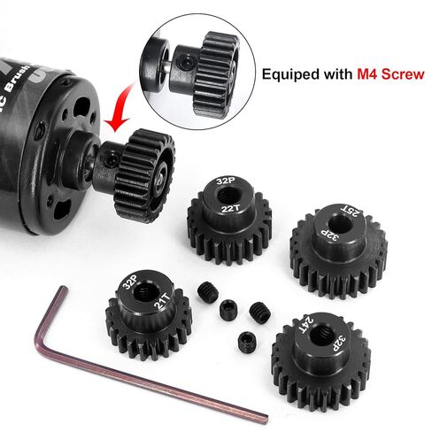 OGRC 0.8M 32P 5mm 21T 22T 23T 24T 25T ترس ترس لسيارة 1/8 1/10 SCT Buggy Monster RC in Kuwait