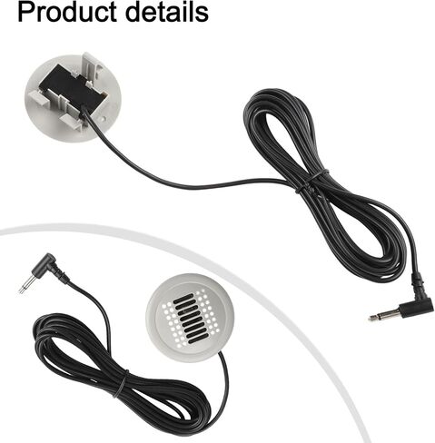 Car Microphone 3.5MM Mic Car Audio Stereo Wired For BMW For Android Radio ABS Shell Gray With 300Cm Extension Cable in Saudi Arabia