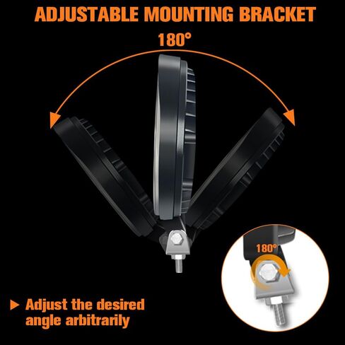 LED Work Light 4Inch 42W 12V 24V Round Flood Off Road Lights Led Pods Driving Light for Truck Tractor Trailer Vehicle Golf Car RV Boat ATV UTV SUV Grain Drill Mower Snowplow 2Pcs in Saudi Arabia