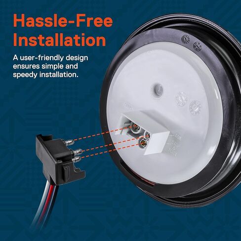 TRUE MODS LED Taillight 90 Degree PL-3 3-Pin Plug [Easy Installation] [Fits 4" Round Taillights] [Fits 6" Oval Taillights] - Connector for Trailers RV & Trucks Turn Stop Brake Reverse Parking Lights in Kuwait