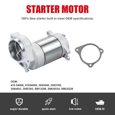 New Starter 3083646 Replacement with Polaris 1985-2006 Sportsman 250 300 325 350 400 Trail Blazer Scrambler Big Boss Xpress Xplorer ATV 18331N SM13298 3083646 3083760 3084403 3085393 SM-8 in Kuwait