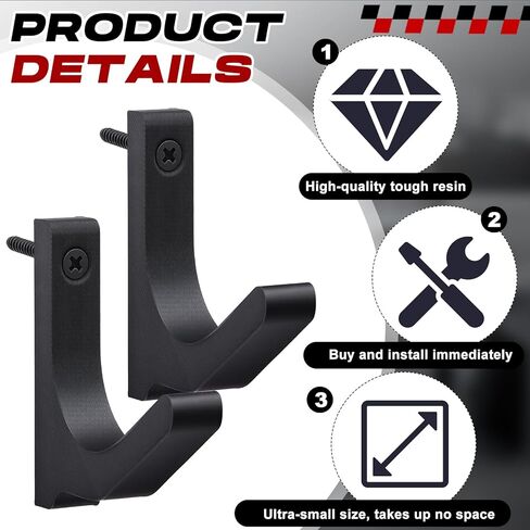 Novabright 4 Pcs Rc Car Wall Mount Storage, Display Hook Holder for 2 Pcs 1/10 Scale Cars Organize, Heavy Duty Vertical Rack, Easy Install Rc Organizer for Car Enthusiasts (Hardware Included) in Kuwait