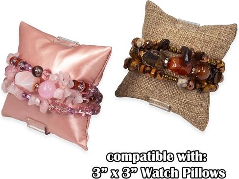 5 Pack - 2 1/4" x 2 1/4" Acrylic Watch/Bracelet/Bangle Pillow Display Stand in Kuwait