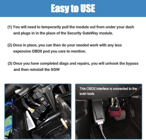 SGW Bypass Dongle 8 12 Pin, Fit for 2018+ FCA Vehicles Security Gateway Bypass Module, Compatible for RAM for Chrysler for JEEP for Dodge for Fiat for Alfa Romeo for Maserati for Lancia 2018 and Newer in Kuwait