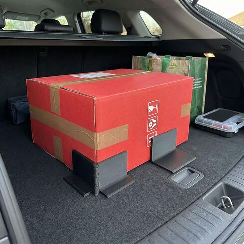 2PCS Car Trunk Cargo Organizer Block, Adjustable Automotive Cargo Dividers, Anti-Slip Trunk Stabilizers, Universal Vehicle Cargoes Fixing Bracket Accessories for SUV, Sedan, Truck(Black) in Saudi Arabia