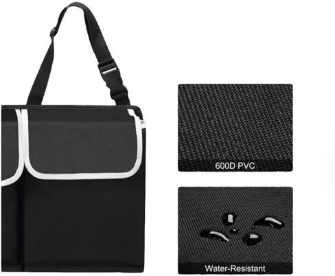 Car Trunk Organizer 600D Oxford Foldable Storage Bag with 4 Pockets and Adjustable Straps for Groceries Travel Road Trips in Kuwait