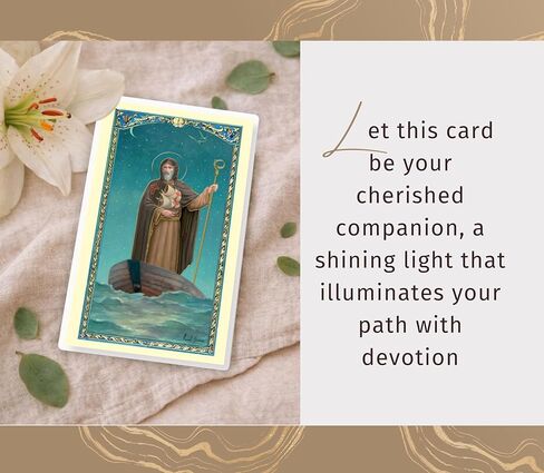 Trendzeen St Brendan Prayer Card - Made in Italy Saint Brendan Card, Pray for Us St Brendan Medal, Our Father Prayer Card - Patron of Mariners Saint Brendan Prayer Card Set, Total 3 Items in Kuwait