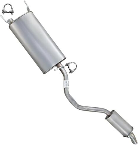Exhaust Muffler and Resonator Pipe Compatible with Toyota Highlander 2014-2016 3.5L | Stainless Steel | Northeastern Exhaust | Includes Clamps | Direct-Fit Replacement in Kuwait