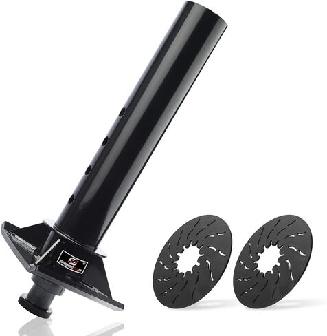 Gooseneck to 5th Wheel Adapter Trailer Coupler, with 4" Round Tube,with 2" Kingpin,Adjustable Height Fit for Campers,Trailers,Tractors- 30000 lb Capacity,with 2 5th Wheel lube Plate in Saudi Arabia