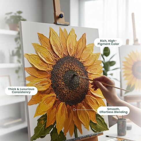 مجموعة طلاء زيتي من MyArtscape، 12 لونًا، أنابيب 12 × 0.4 أونصة سائلة (12 مل)، دهانات زيتية عالية الصبغة خفيفة الوزن وثقيلة الوزن، ألوان نابضة بالحياة لا تبهت، لوازم طلاء احترافية بجودة الفنان in Kuwait