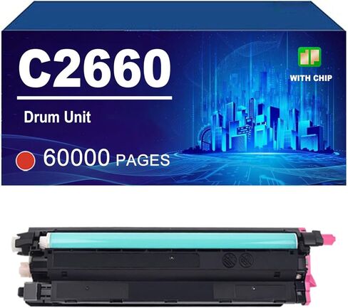 C2660 Drum Unit Compatible for Dell Color Printer C2660dn C2665dnf, Imaging Drum 60000 Pages,Yellow-1 Pack in Saudi Arabia