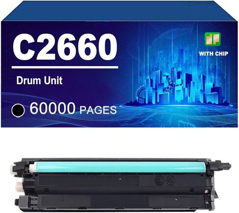 C2660 Drum Unit Compatible for Dell Color Printer C2660dn C2665dnf, Imaging Drum 60000 Pages,Yellow-1 Pack in Saudi Arabia