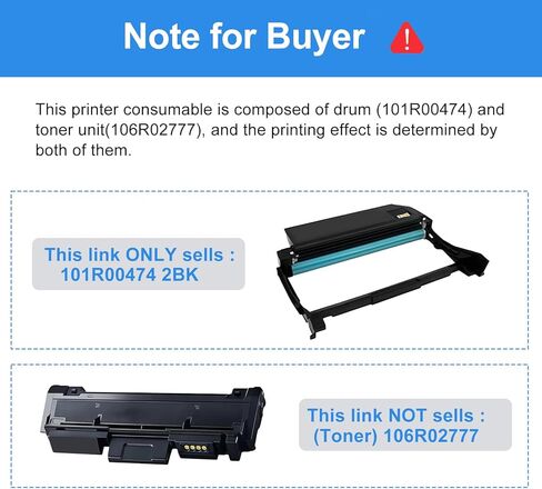 وحدة طبل Phaser 3260 3215 المتوافقة - قطعتان بديلتان لحبر الطابعة Xerox 101R00474 3215 لحبر الطابعة Xerox Phaser 3260 3260DNI 3260DI 3052 WorkCentre 3215 3225 3215NI 3225DNI in Kuwait