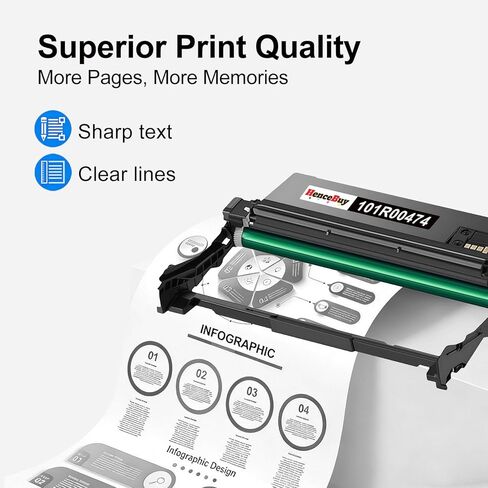 وحدة طبل Phaser 3260 3215 المتوافقة - قطعتان بديلتان لحبر الطابعة Xerox 101R00474 3215 لحبر الطابعة Xerox Phaser 3260 3260DNI 3260DI 3052 WorkCentre 3215 3225 3215NI 3225DNI in Kuwait